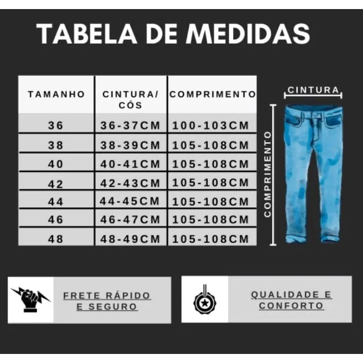 Calça Jeans Masculina Slim Original Skinny Calidad Premium
