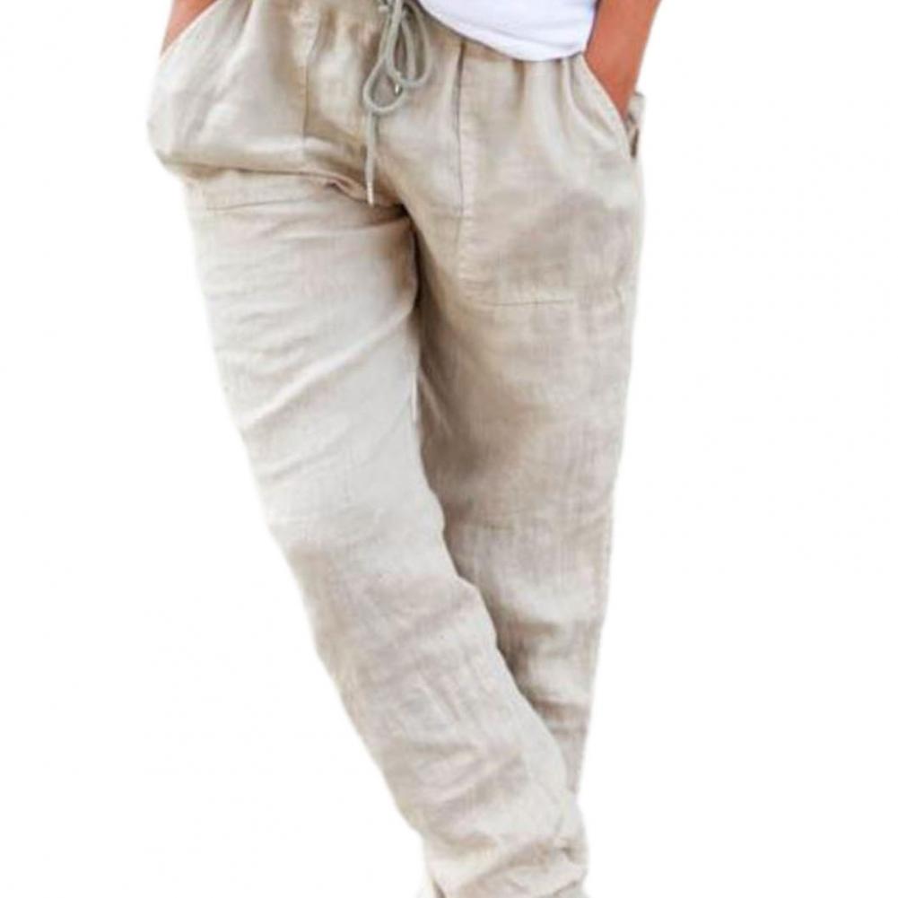 80% Dropshipping!!New Women Pants Sweat Absorbent Pockets Solid Color Elastic Waist Drawstring Trousers Casual Pants S-3XL