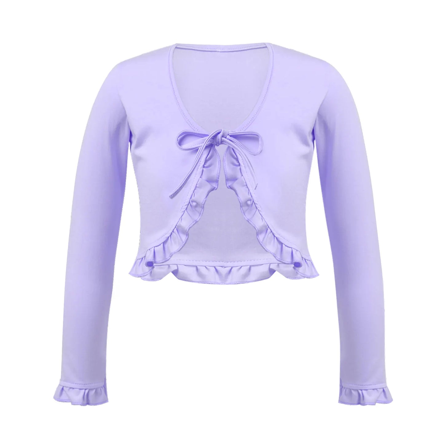 Cute Long Sleeves Flower Girl Casual Ruffle Lace Cloaks Cape Kids Bolero Jacket For Wedding Princess Outwear Shawl Cardigan Coat
