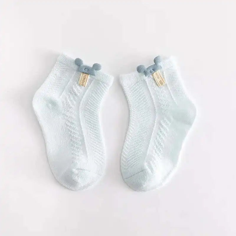 1 Pair Baby Socks Boys Girls Rabbit Ear Mouse Soft Summer Ultrathin Mesh Children Newborn Kids Infant Toddler Elastic