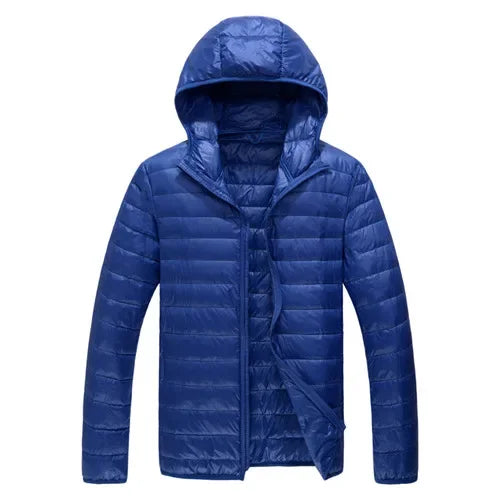 2024 Fall And Winter New Collar Lightweith Warm Down Jacket Royal Blue Black Gray Green Male Down-Filled Coat Large Size Does N
