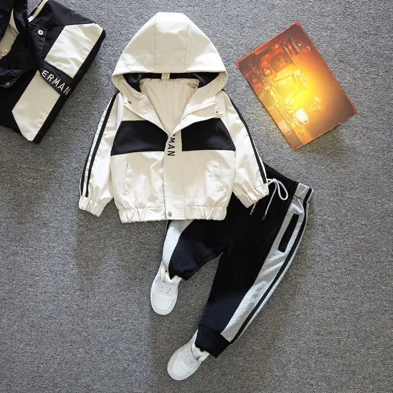 Children's Jacket Spring and Autumn Thin Boys' Baby Hooded Casual Coat Children's Windbreaker
