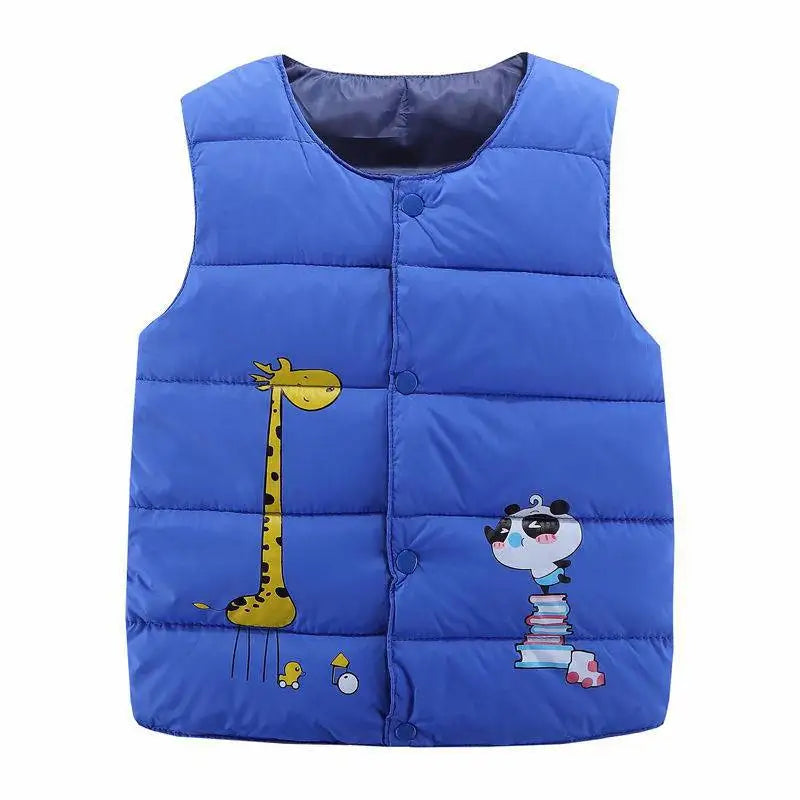 Baby Boys Girls Warm Spring Autumn Down Jacket Vest Children Outerwear Clothing Toddler Padded Waistcoat Kids Outfits Clothes