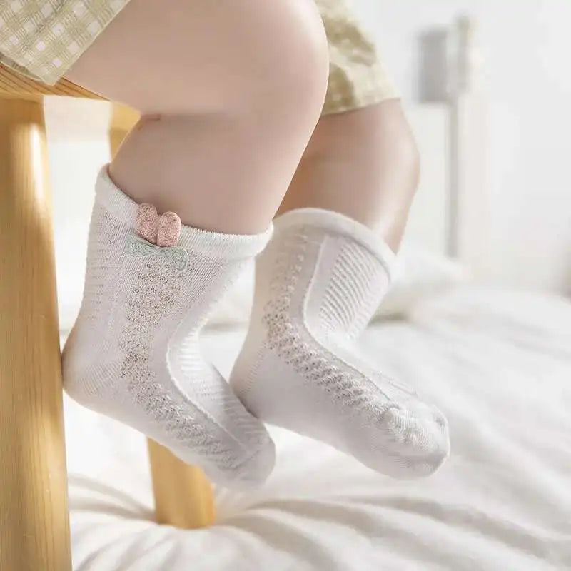 1 Pair Baby Socks Boys Girls Rabbit Ear Mouse Soft Summer Ultrathin Mesh Children Newborn Kids Infant Toddler Elastic