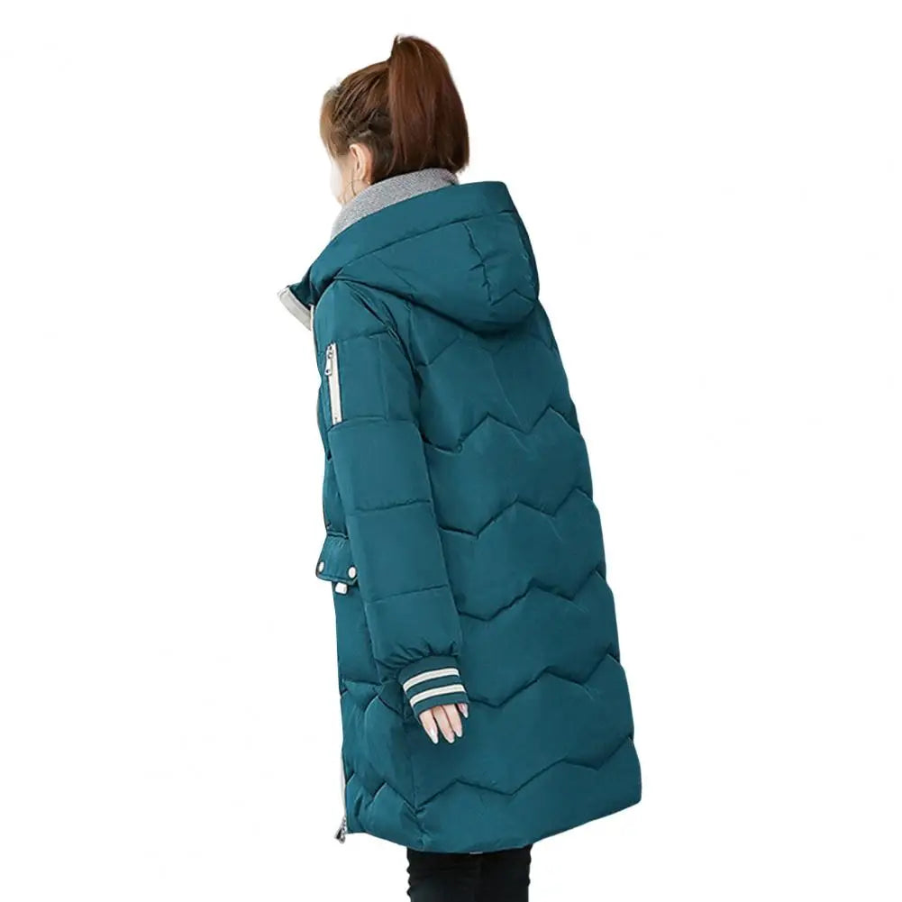 2025 New Women Long Down Cotton Jacket Korean Loose Cotton Coat Winter Thicken Warm Women Parkas Winter Female Hooded Coat