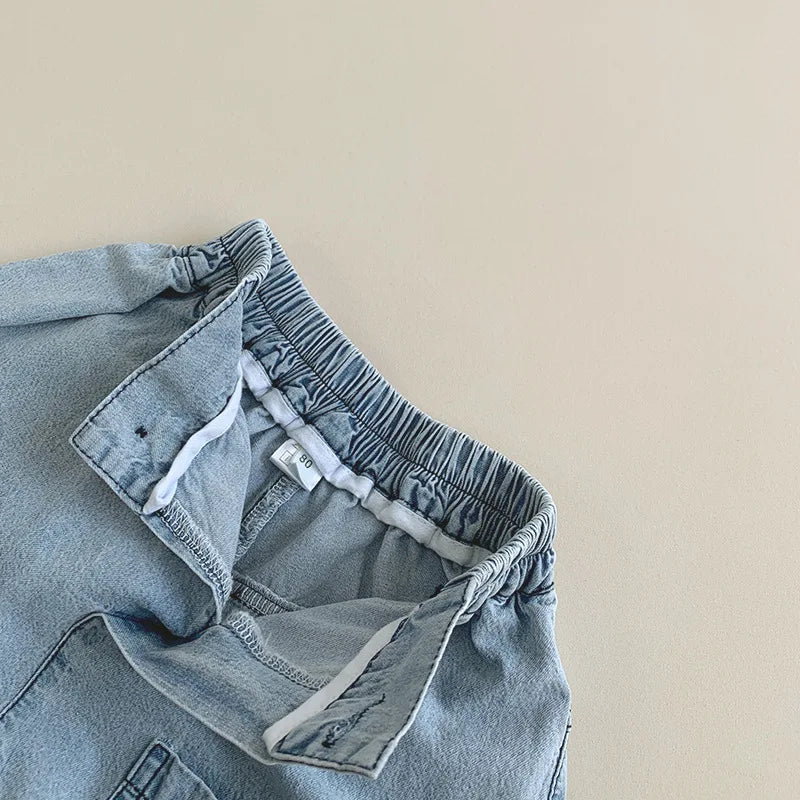 Pantalones vaqueros finos para niños de 1 a 5 años, primavera y verano, holgados e informales, a la moda, para niñas.