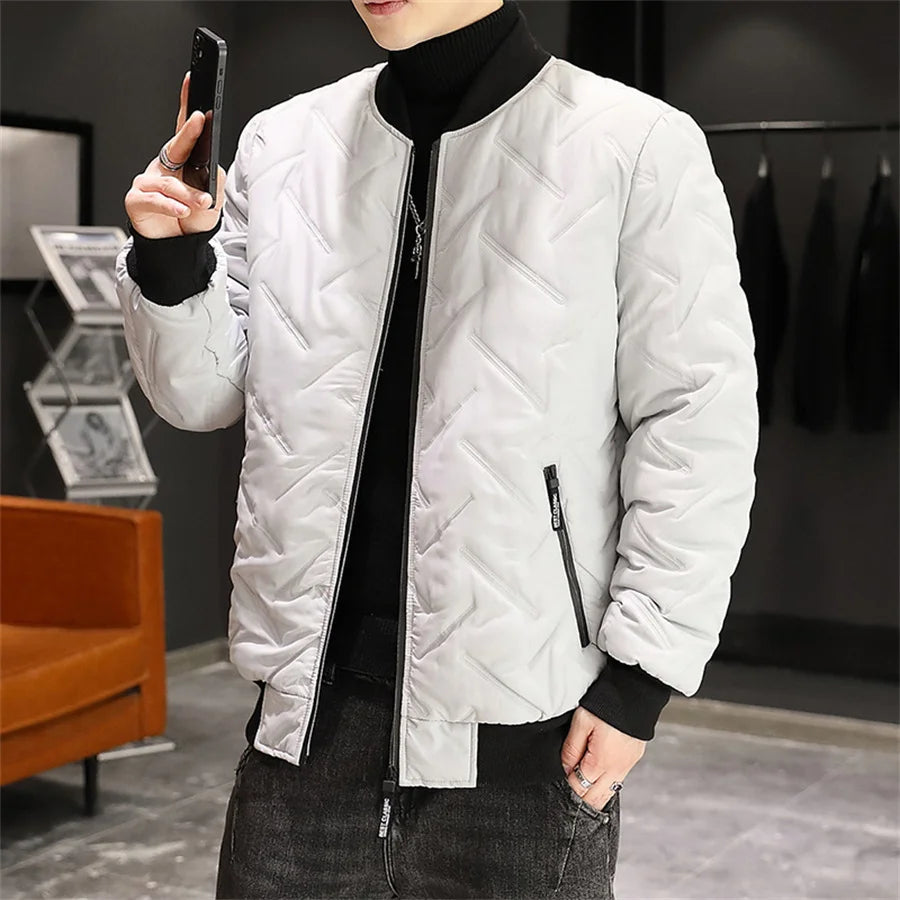 2025 Men's Warm Padded Jacket Autumn Winter Slim Fit Male Coat Casual Baseball Clothes Parka for Men Clothing Windbreaker 5XL