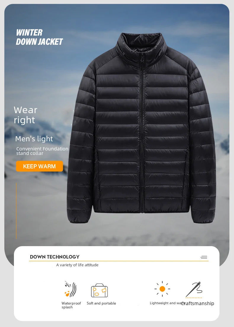 Winter Men's Cotton-padded Coat Cropped Lightweight Workwear Jacket Small Padded Jacket Men's Outerwear