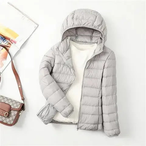 Abrigo corto fino acolchado de algodón para mujer, nuevo estilo coreano 2022, chaqueta holgada con capucha de algodón para otoño/invierno para hombre