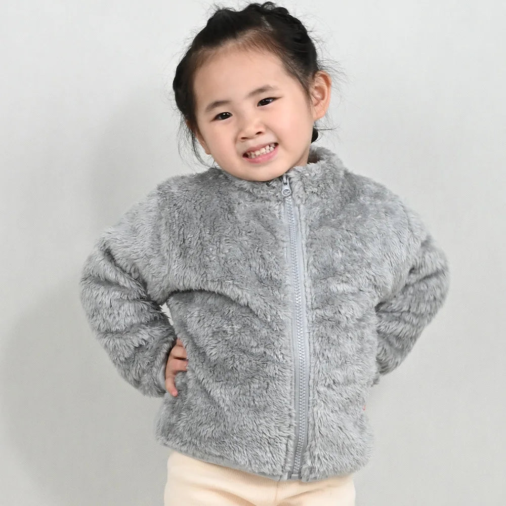 Autumn Winter Children's Coats Double Sided Velvet Outerwear Baby Warm Clothes Children Thermal Fleece jacket Boys Girls Coat