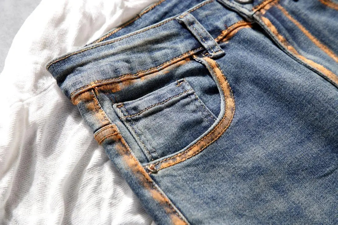 Nouvelle arrivée Harajuku mode luxe marque Boyfriend concepteur décontracté mince denim jeans pour hommes printemps et automne crayon pantalon mâle