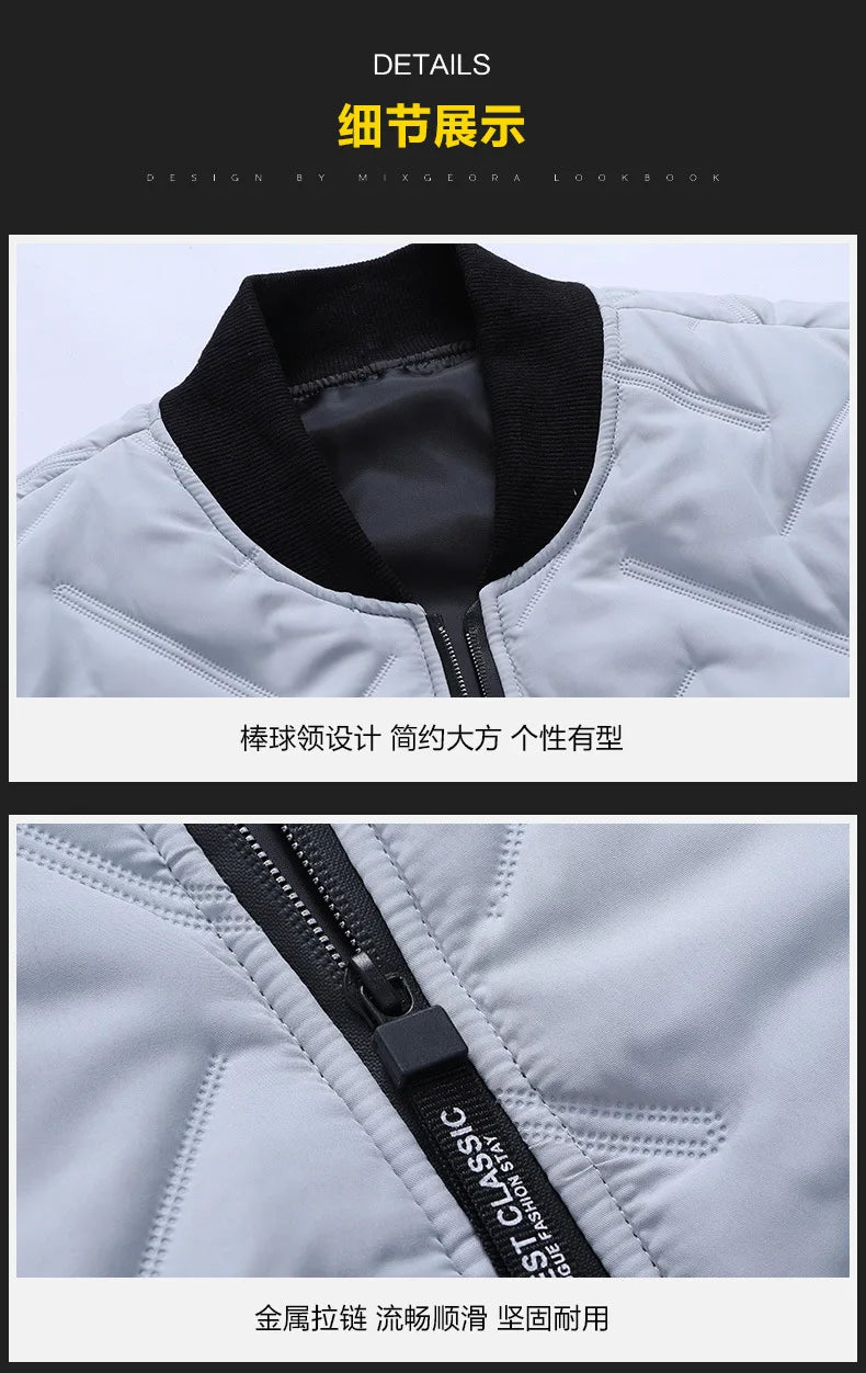 New 2025 Autumn Winter Jacket Men Cotton Padded Jacket Korean Streetwear Casual Jacket Men Fashion Clothing Male Warm Coats 5XL