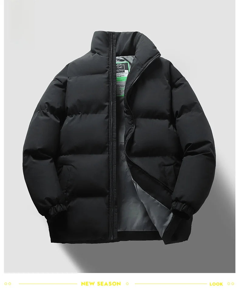 Down Jacket Cotton-padded Clothes Winter Thickened Cotton-padded Coat New Men And Women Couple Chopsticks Casual Youth Warm O...