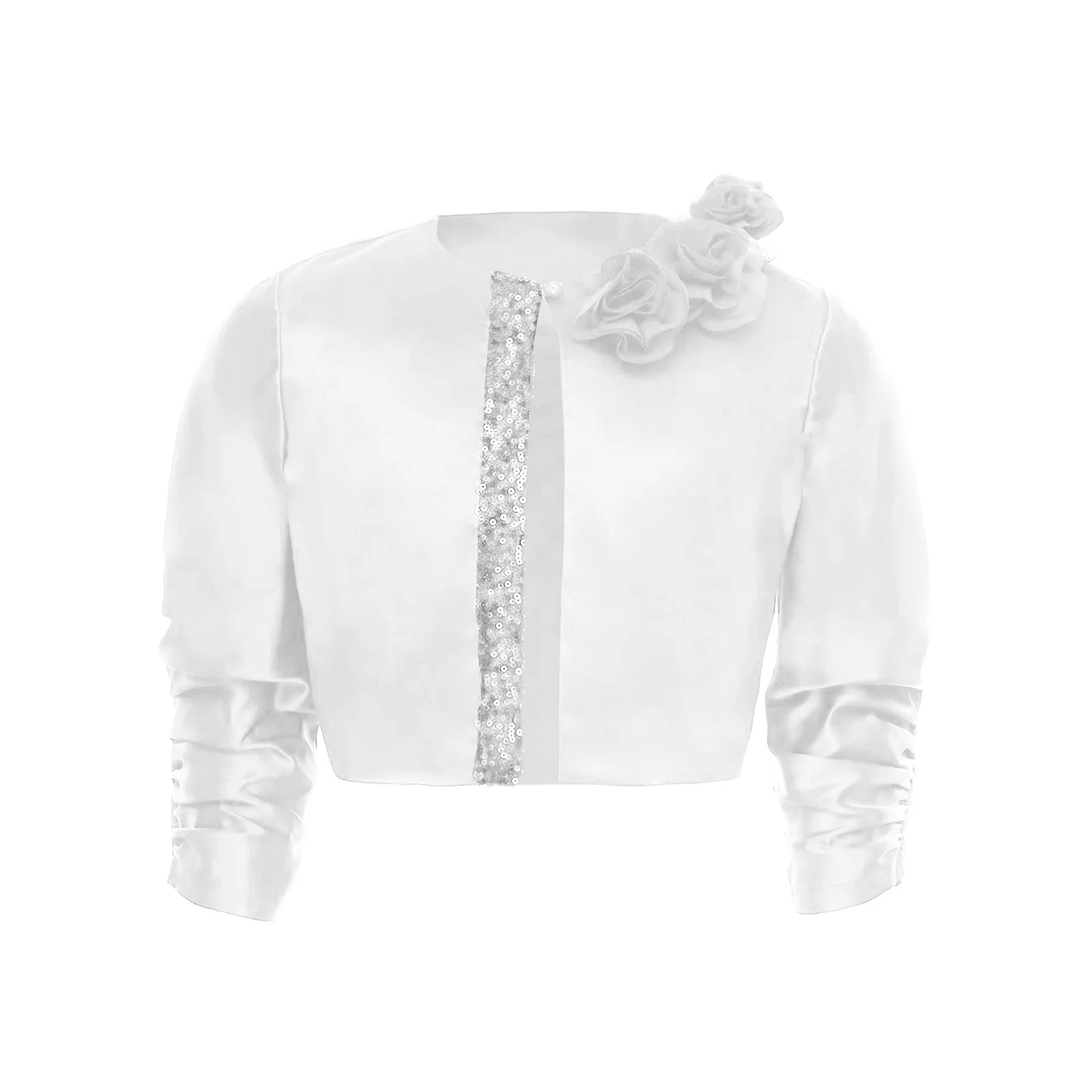 Girls Party Bolero Coats Short Jackets Prom Banquet Communion Jacket Birthday Gift Wedding Wrap Outerwear Flower Girl Clothes
