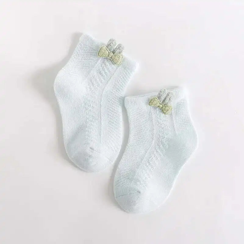 1 Pair Baby Socks Boys Girls Rabbit Ear Mouse Soft Summer Ultrathin Mesh Children Newborn Kids Infant Toddler Elastic