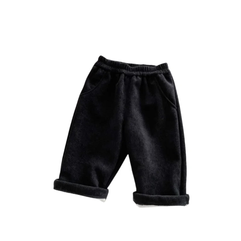 0-5 Years Autumn Kids Jeans Casual Solid Baby Boys Denim Pants Soft Girls Fashion Trousers Matching Corduroy Pants