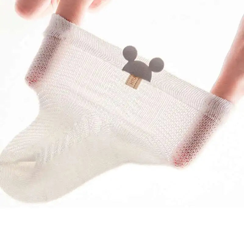 1 Pair Baby Socks Boys Girls Rabbit Ear Mouse Soft Summer Ultrathin Mesh Children Newborn Kids Infant Toddler Elastic