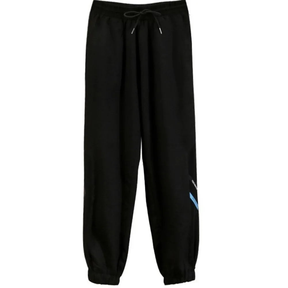 Fashion Straight Casual Drawstring Pants Streetwear Quick Dry Wide Leg Loose Pants Mesh Hollow Mesh Sweat Pants Women Sports