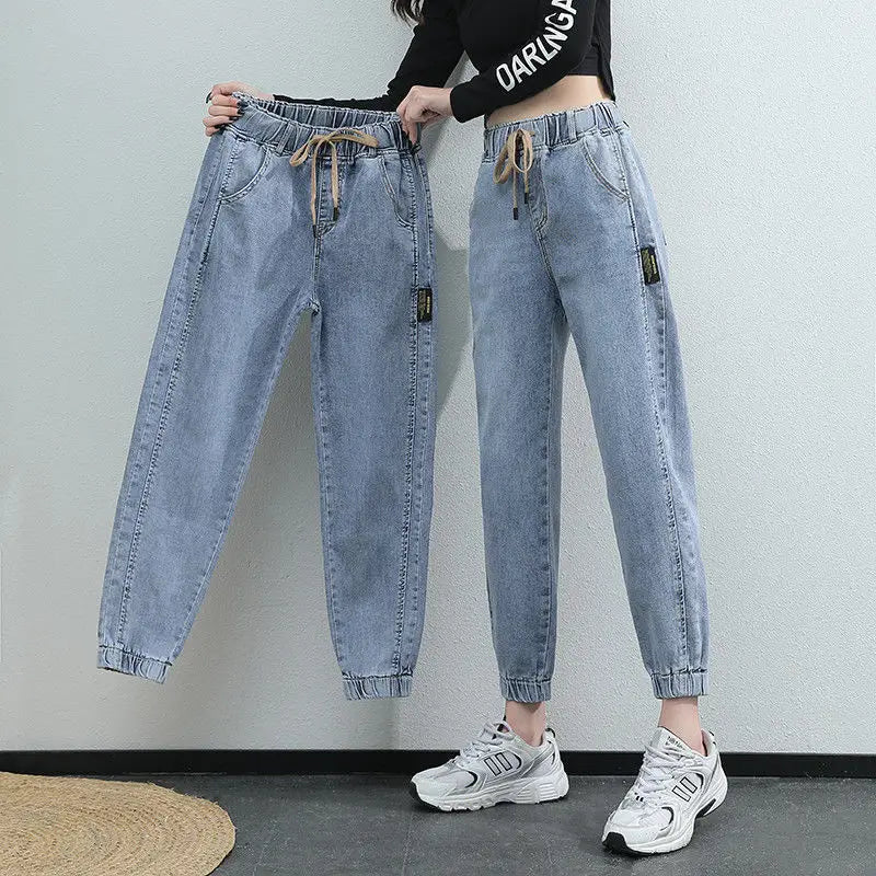 2025 Harem Pants Vintage High Waist Woman Jeans Ankle Length Mom Jeans Denim Pants for women clothes high waisted jeans