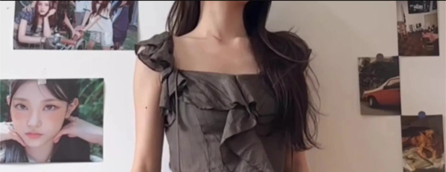 Vaqueros de talla grande estilo americano con cintura baja, anchos y micro acampanados para mujer, corte holgado, versátil y recto, para principios de otoño