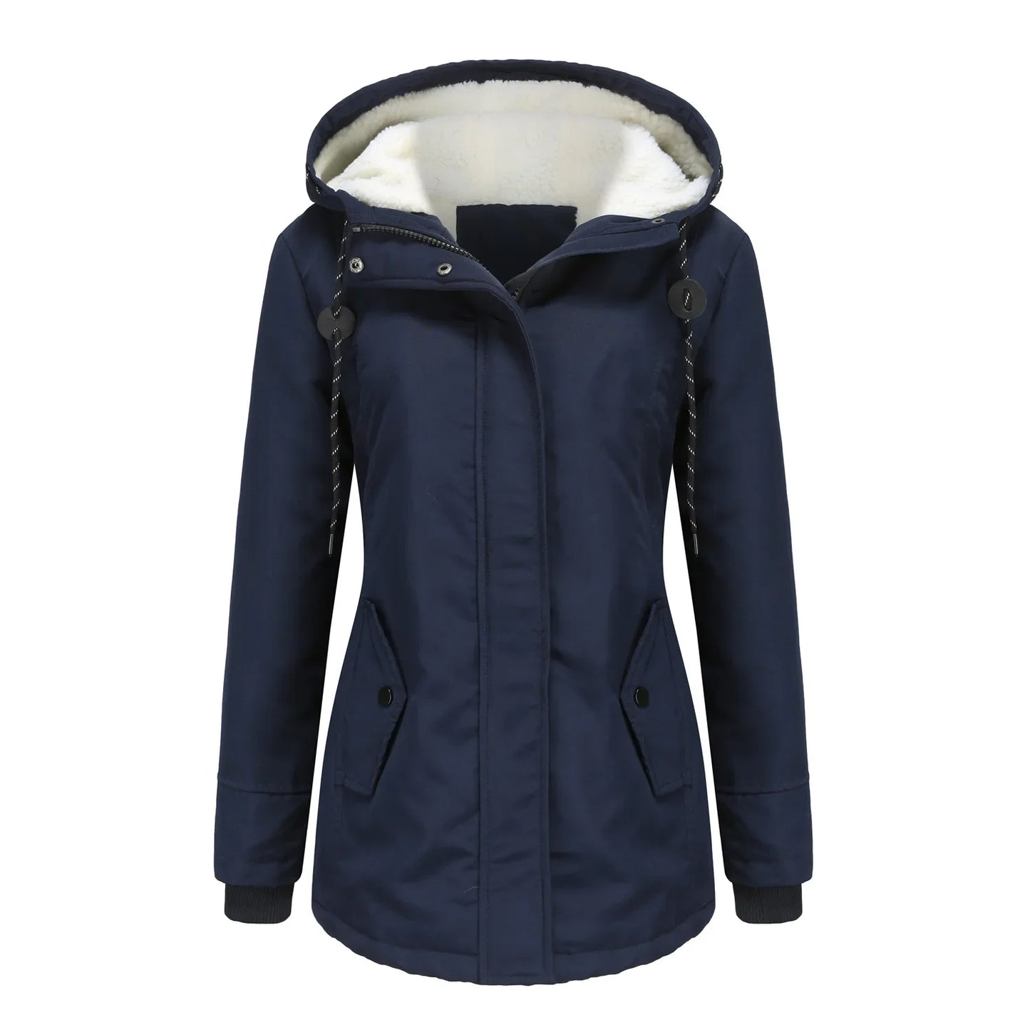 2023 Womens Parker Coat Autumn/winter Cotton-padded Jacket for Women Thickened Jacket Womens Casual Hooded Coat