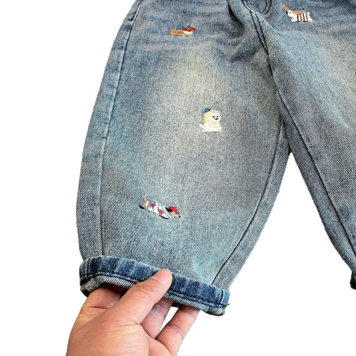 Pantalones de algodón orgánico para niños Ircomll, pantalones casuales para niños y niñas, pantalones con letras bordadas de moda para primavera y otoño, de 2 a 8 años