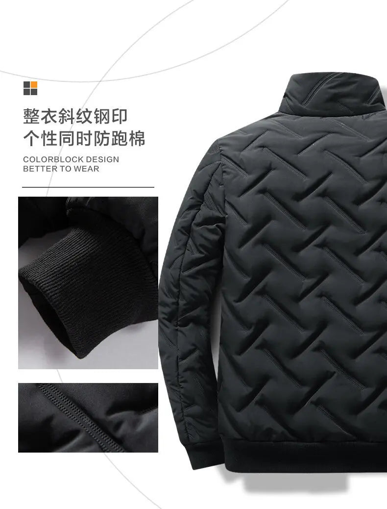 New 2025 Autumn Winter Jacket Men Cotton Padded Jacket Korean Streetwear Casual Jacket Men Fashion Clothing Male Warm Coats 5XL