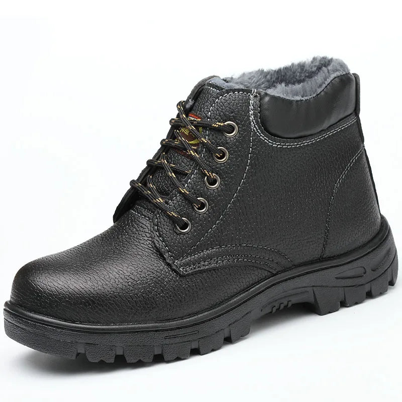 Botas de seguridad para hombre, indestructibles, con puntera de acero, impermeables, resistentes al desgaste y a los impactos.