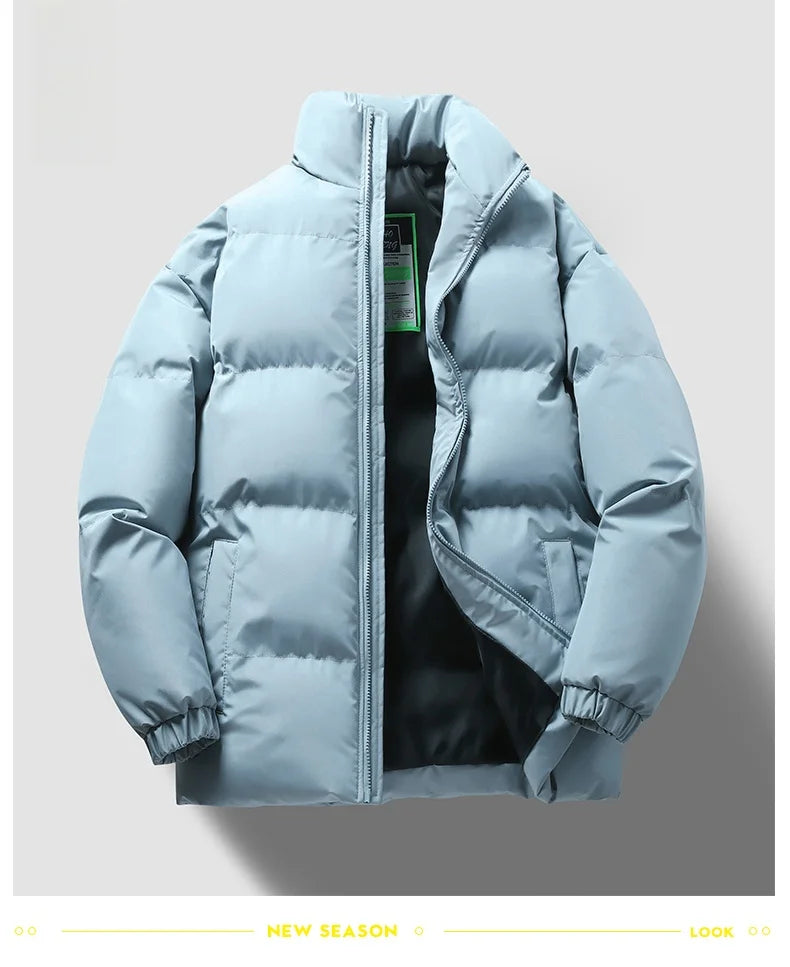 Down Jacket Cotton-padded Clothes Winter Thickened Cotton-padded Coat New Men And Women Couple Chopsticks Casual Youth Warm O...
