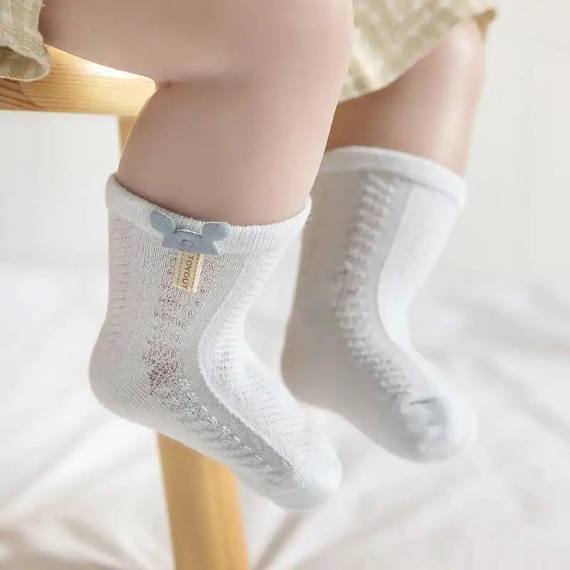 1 Pair Baby Socks Boys Girls Rabbit Ear Mouse Soft Summer Ultrathin Mesh Children Newborn Kids Infant Toddler Elastic
