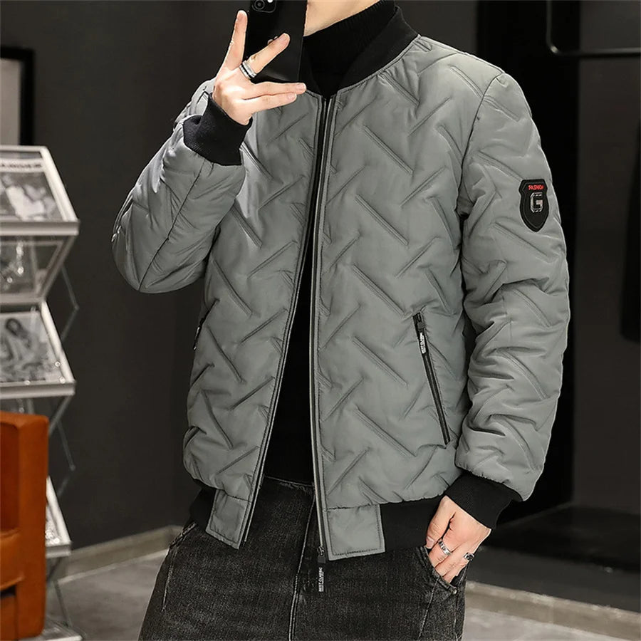 2025 Men's Warm Padded Jacket Autumn Winter Slim Fit Male Coat Casual Baseball Clothes Parka for Men Clothing Windbreaker 5XL