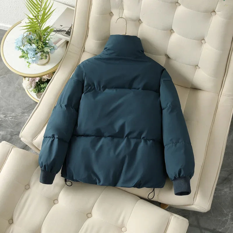 Parkas Women Coat Jacket Autumn Winter Keep Warm Puffer Jacket Stand Collar Harajuku Outwear Loose Padded Vest Korean Fall 2024
