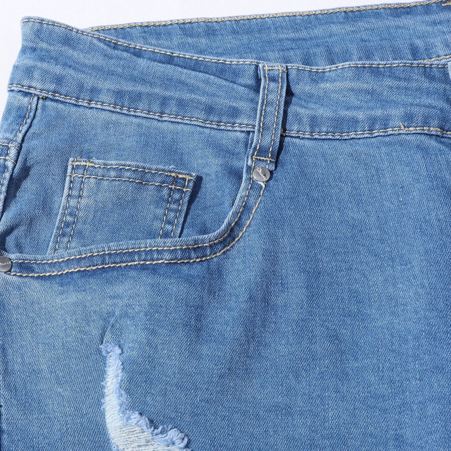 Punk Denim Pants Men Jeans Skinny Ripped Hole Patchwork Slim Pencil Denim Hip Pop Trousers Autumn Plus Size Streetwear Men's