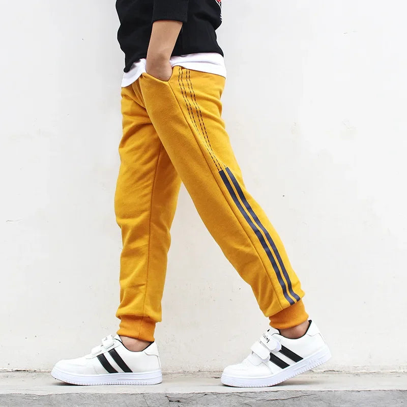 Pantalones deportivos de algodón para niños, estilo coreano, moda de primavera y otoño, para adolescentes de 10 a 12 años