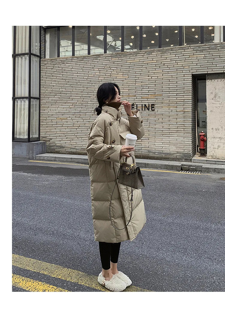Thick Cotton-padded Jacket Winter Loose Stand Collar Women Coat Cotton Padded Jackets Warm Parka Women Casual Big Pocket Outwear
