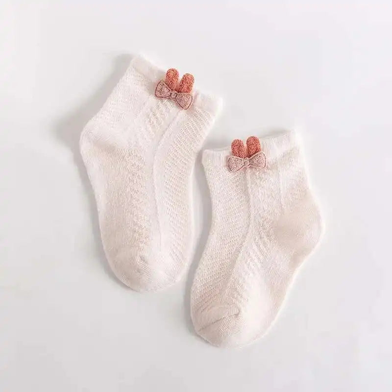 1 Pair Baby Socks Boys Girls Rabbit Ear Mouse Soft Summer Ultrathin Mesh Children Newborn Kids Infant Toddler Elastic