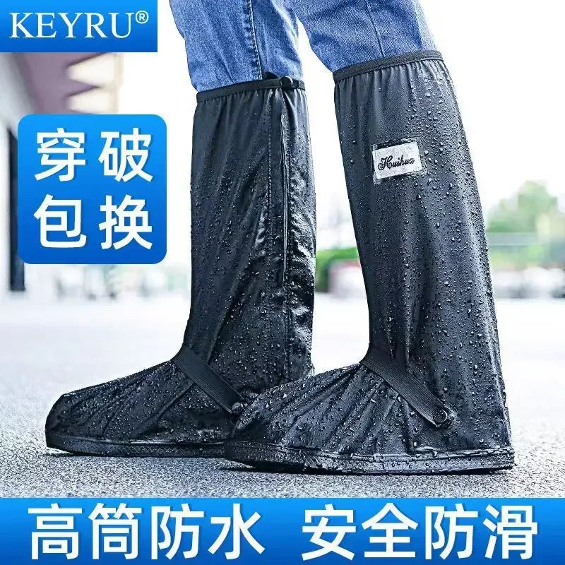 Calzado impermeable y resistente al desgaste para exteriores, botas de ciclismo de caña alta, antideslizantes, con refuerzo grueso y resistentes a la arena, para hombre y mujer.