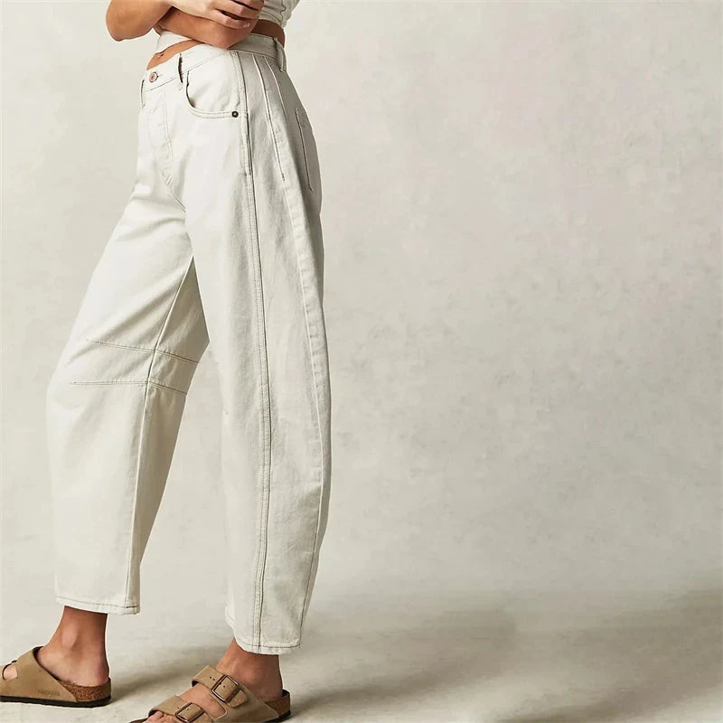 Pantalones vaqueros de pierna ancha para mujer, informales, holgados, de cintura baja, estilo boyfriend, con bolsillos, estilo Y2K