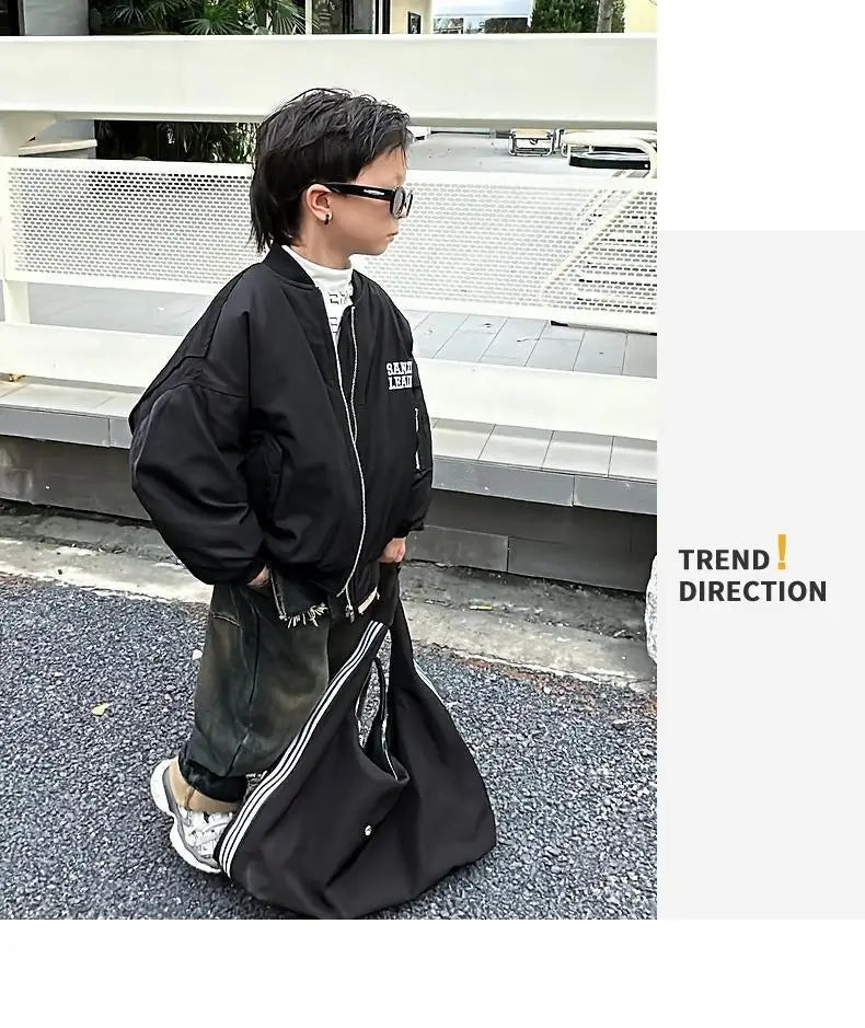 Spring and Autumn Boys' Integrated Velvet Jeans New Korean Splicing Children's Autumn and Winter Thick Velvet Denim Pants