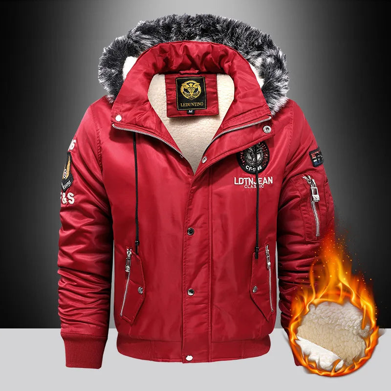 Winter new casual men's cotton-padded padded jacket warm hooded coat windproof men's large size M-5XL cotton-padded jacket
