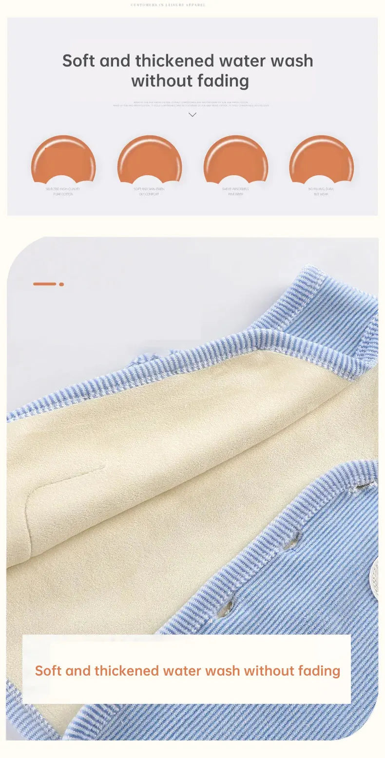 Kids Clothes Waistcoat Children's Vest Boy Girl Thicken Velvet lining Keep Warm Jackets Vest Children's Clothing Autumn Winter