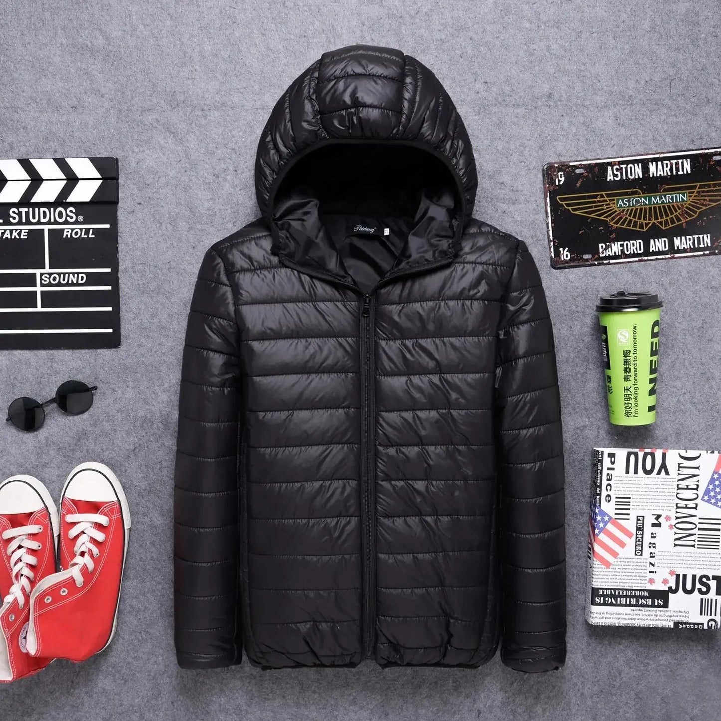 Autumn/Winter Men's Cotton Coat Plus Size Cropped Lightweight Cotton-Padded Workwear Thickened Mid-Youth Padded Jacket Winter Ja