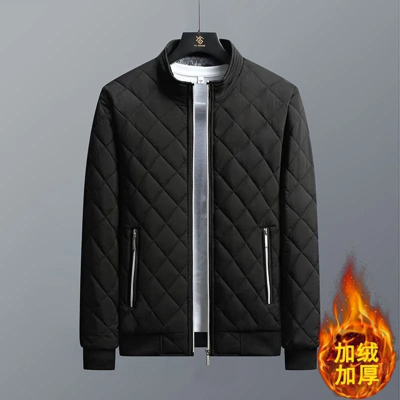 2025 Men's Thick Warm Bomber Jacket Coats Autumn Winter Fleece Lined Casual Jacket for Men Slim Fit Winter Clothing Parkas 5XL