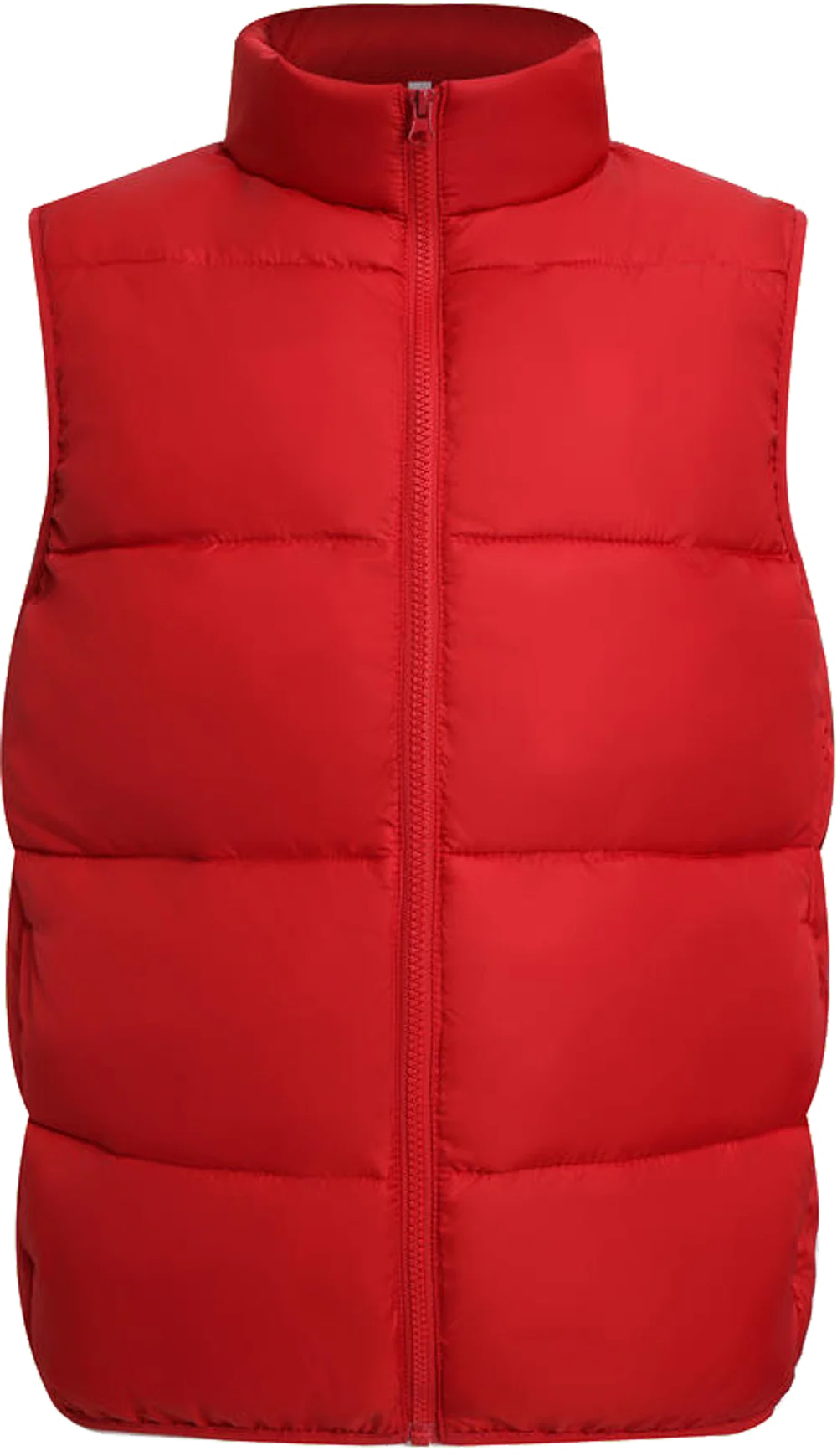 Customized Logo Winter Coat Windproof Vest Thick Stand Up Collar DIY Down Cotton Printing Company Brand Jacket Sleeveless