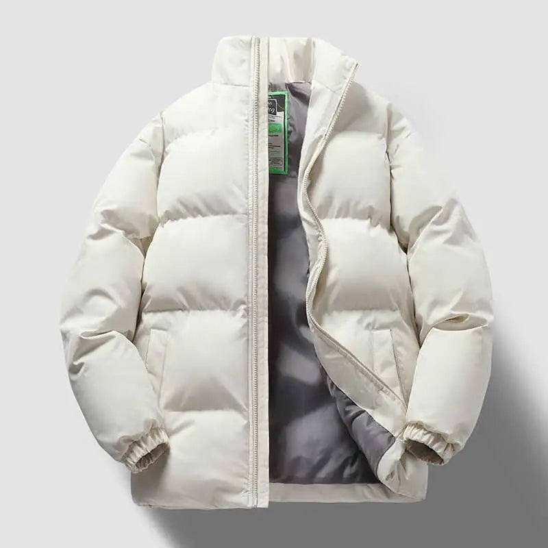 Down Jacket Cotton-padded Clothes Winter Thickened Cotton-padded Coat New Men And Women Couple Chopsticks Casual Youth Warm O...