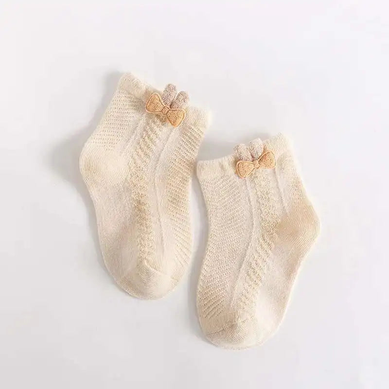 1 Pair Baby Socks Boys Girls Rabbit Ear Mouse Soft Summer Ultrathin Mesh Children Newborn Kids Infant Toddler Elastic