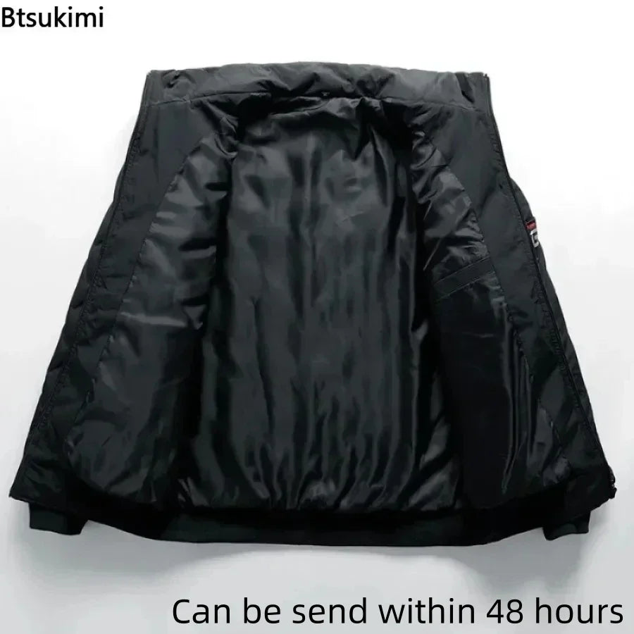 New 2025 Autumn Winter Jacket Men Cotton Padded Jacket Korean Streetwear Casual Jacket Men Fashion Clothing Male Warm Coats 5XL