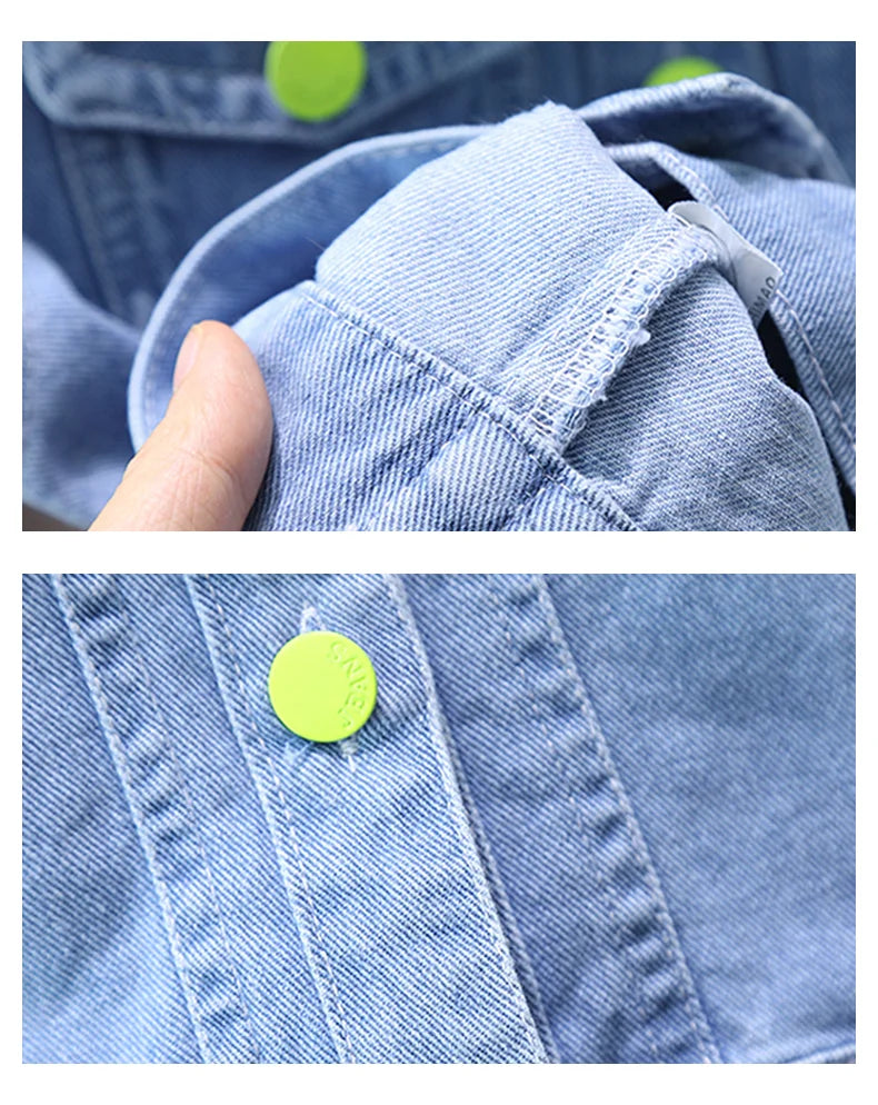 Cool Denim Vest Coat Kids Boys Girl Fashion Ripped Denim Vest Sleeveless Jean Jacket Waistcoat with Pockets Casual School Wear