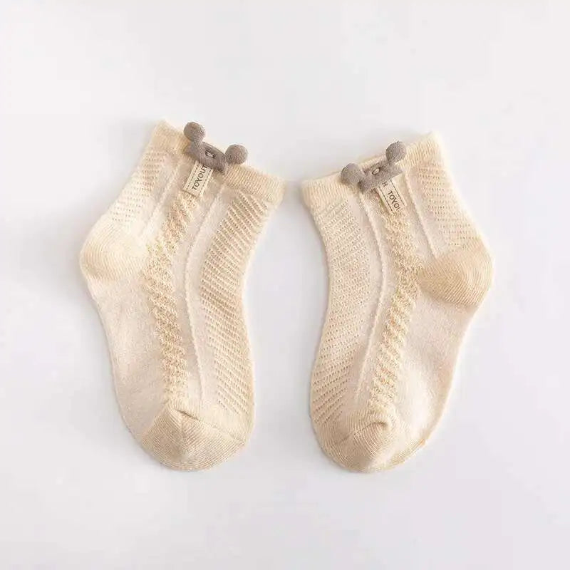1 Pair Baby Socks Boys Girls Rabbit Ear Mouse Soft Summer Ultrathin Mesh Children Newborn Kids Infant Toddler Elastic