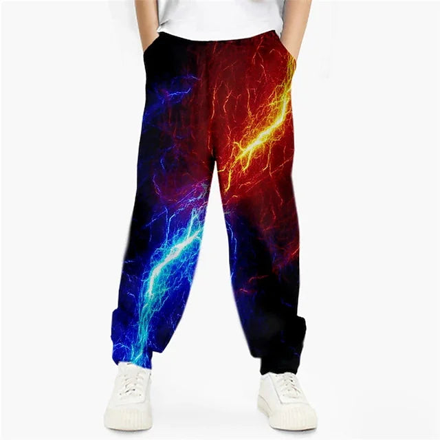 Children's Clothing Splash Dyeing Pants Tight Hems Loose And Comfortable With A Pocket